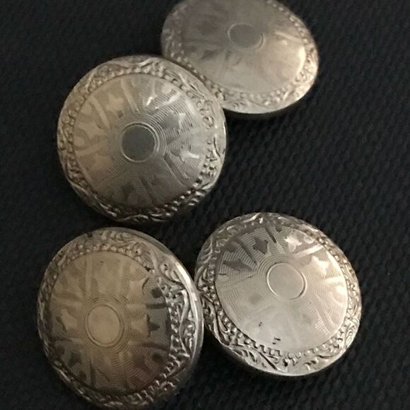 14K white Gold Belais HWK Co, 1915 antique cuff link. - Picture 1 of 5